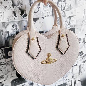 VIVIENNE WESTWOOD WHITE CHANCERY HEART BAG